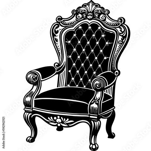 armchair isolated on white background