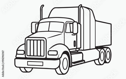 Truck line icon