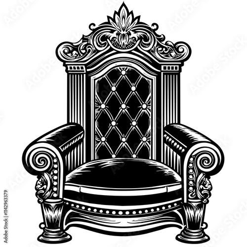 classic armchair with crown