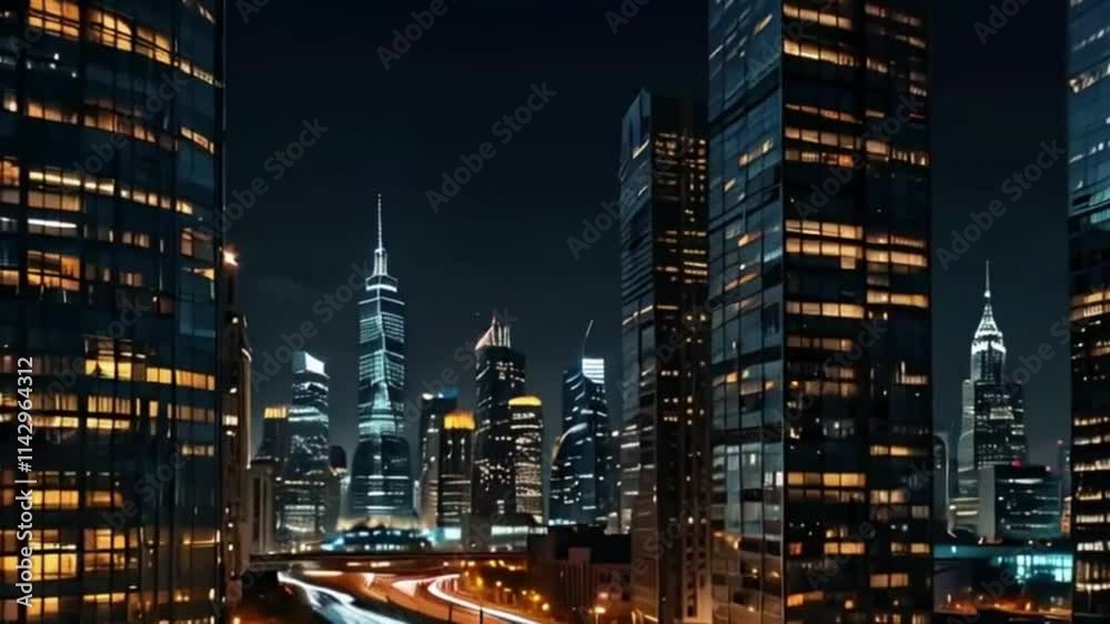 Skyscraper Window Activity Timelapse Skyscraper Window Activity Timelapse