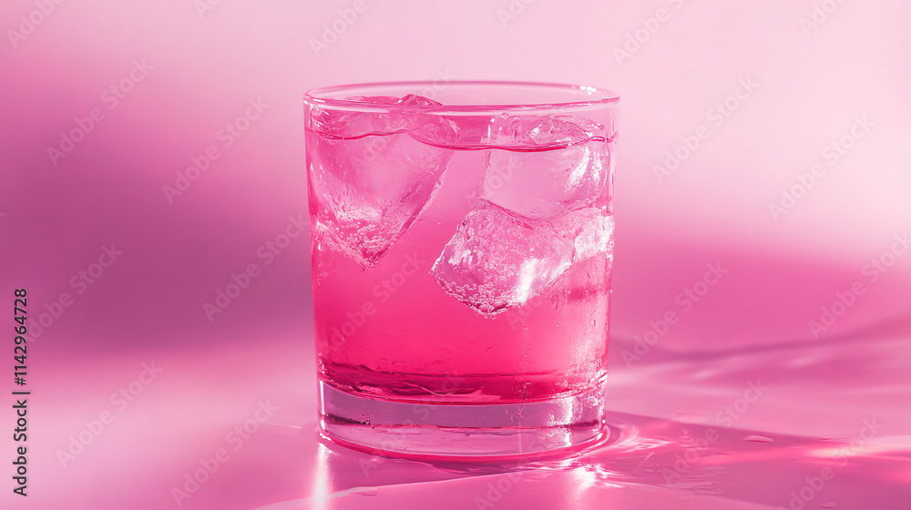 Pink Cocktail Ice Refreshing Drink Beverage Pink Cocktail Ice Refreshing Drink Beverage