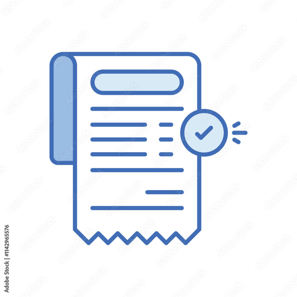 Receipt vector icon Receipt vector icon