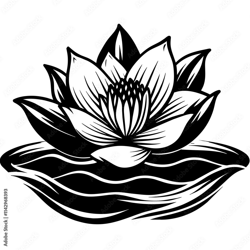 vector illustration of lotus flower vector illustration of lotus flower