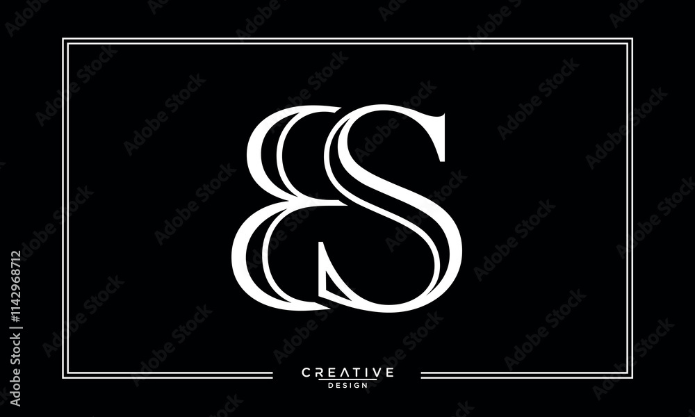 BS,S B, B, S, Abstract Letters Logo Monogram