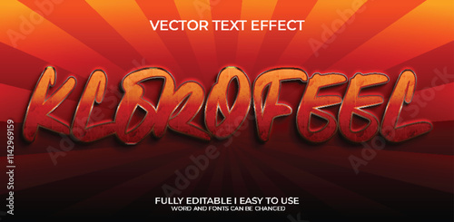 Vector 3D Editable Text Effect