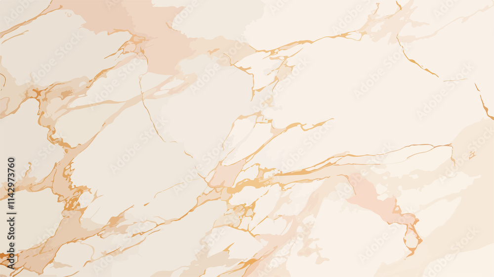 Obraz premium Elegant Rose Gold Marble Business Card Template in Flat Vector Style