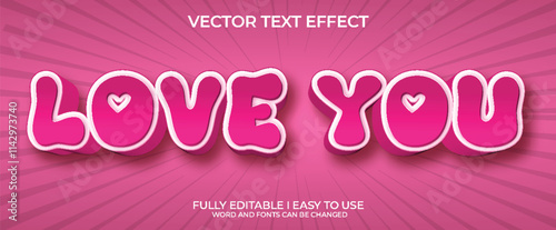 Vector 3D Editable Text Effect