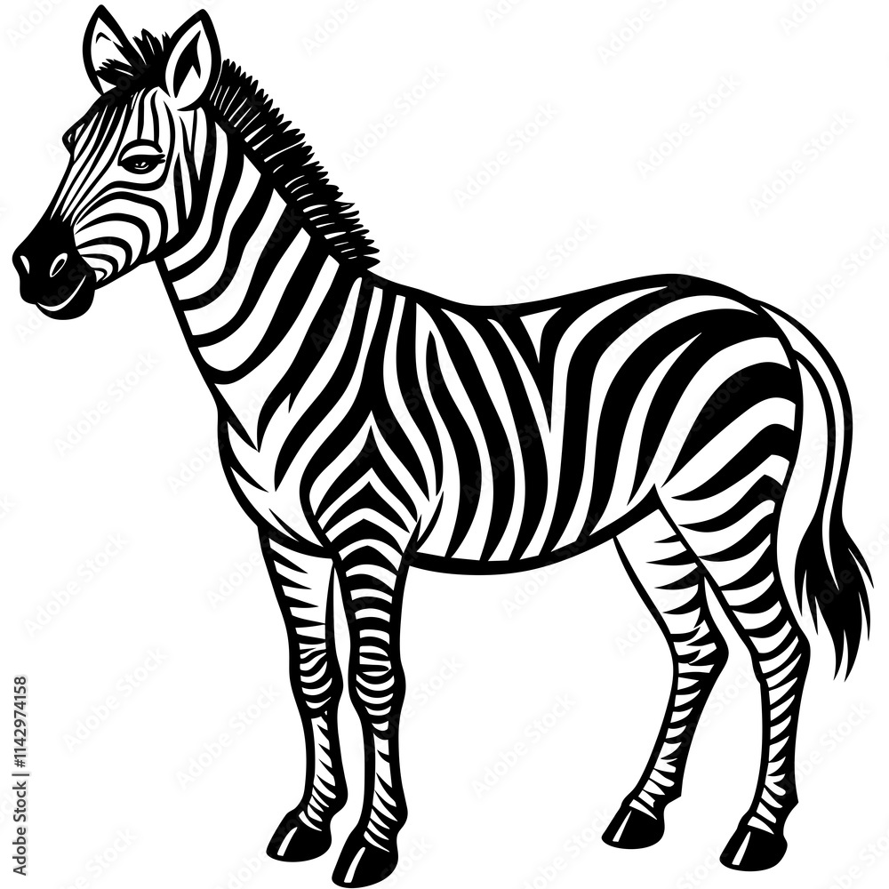 Fototapeta premium zebra vector illustration