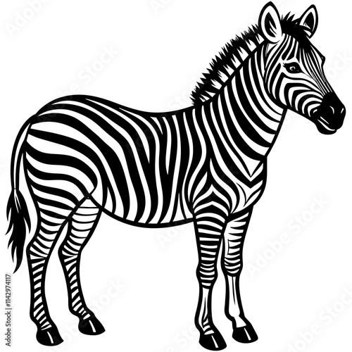 zebra isolated on white