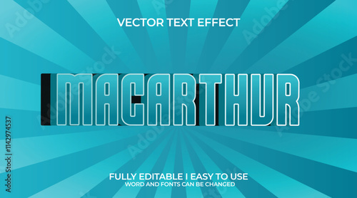 Vector 3D Editable Text Effect