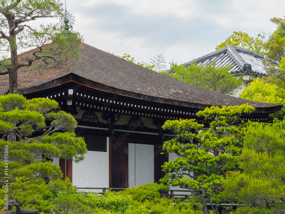 Reimeiden Hall of Ninna Ji Temple. This temple is a Shingon Buddhist temple in historic city of Kyoto, Japan. This temple belongs to Ancient Kyoto UNESCO World Heritage Site. Reimeiden Hall of Ninna Ji Temple. This temple is a Shingon Buddhist temple in historic city of Kyoto, Japan. This temple belongs to Ancient Kyoto UNESCO World Heritage Site.