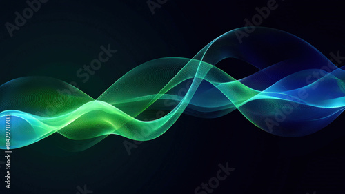 A glowing aurora texture features mesmerizing green and blue light waves dancing across a dark sky, creating a natural, ethereal ambiance perfect for a dreamy or mystical theme.
