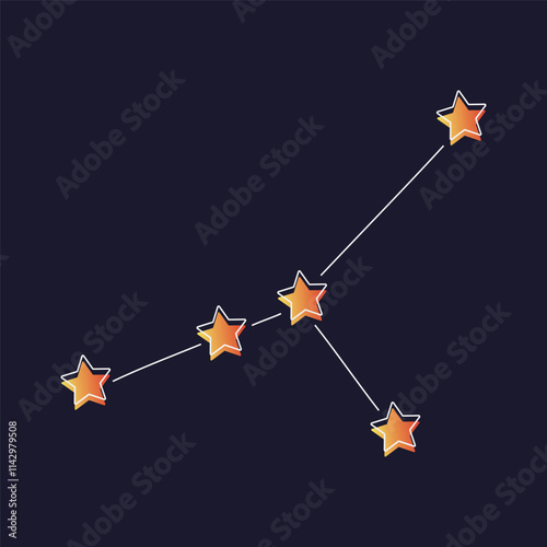 Star Chart With Five Stars