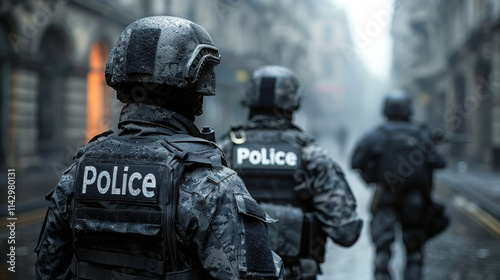 A special police unit in black uniforms.