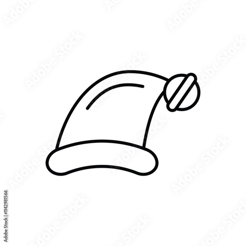 Santa's hat icon vector