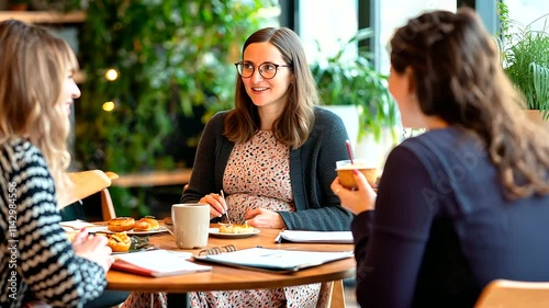 two women sitting in cafe
