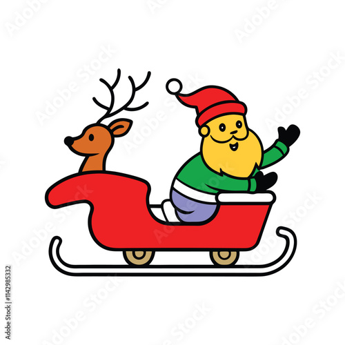 santa claus riding a sleigh