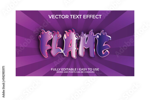 Vector 3D Editable Text Effect