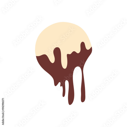 Melted Chocolate and vanilla Drip Liquid