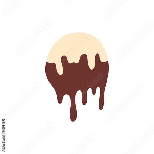 Melted Chocolate and vanilla Drip Liquid