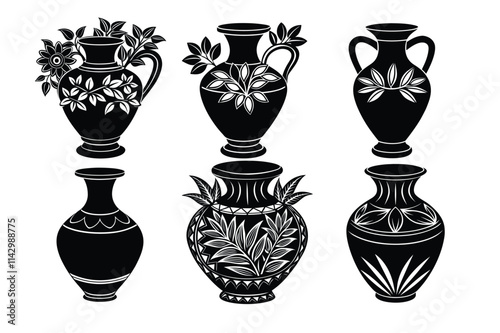 vase silhouette clip art illustration