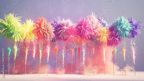 Fireworks. Colorful festive fireworks. Salute. Desktop wallpaper. Festive background. Holiday. New Year. Fireworks festival.