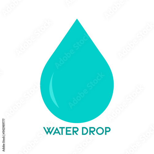 Water drop | Liquid Drop Illustration | Raindrop Graphic | Pure Water Symbol 