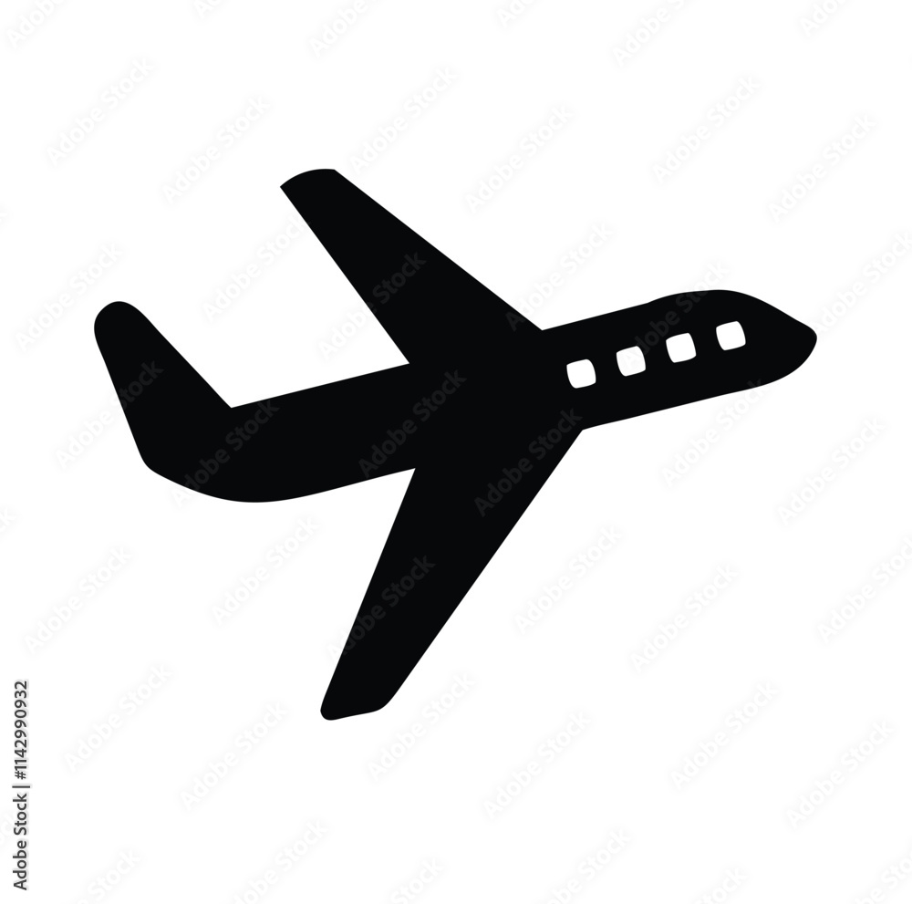 Obraz premium A airplane icon vector illustration