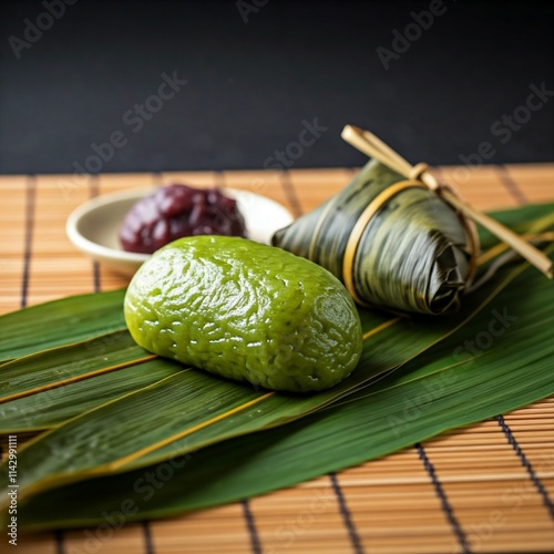 Sasa Dango Wrapped in Bamboo Leaves with a Hint of Mugwort photo