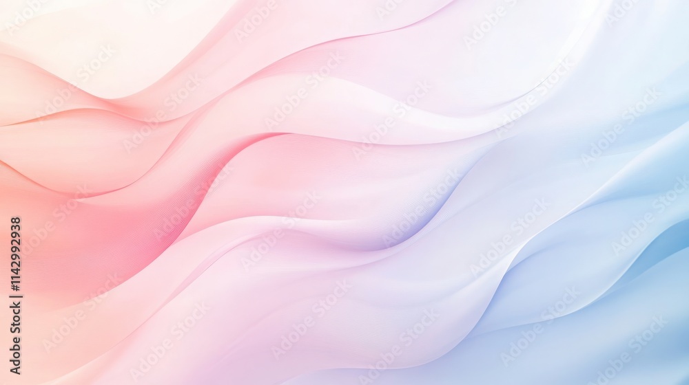 Fototapeta premium Abstract Pastel Waves Flowing Gently Across Background