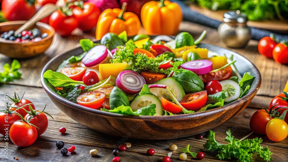 Vibrant Vegetable Salad Photography: Architectural Composition, Fresh Produce, Healthy Eating Vibrant Vegetable Salad Photography: Architectural Composition, Fresh Produce, Healthy Eating