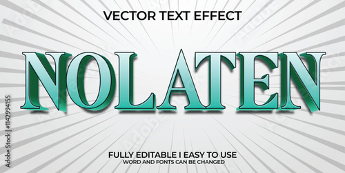 Vector 3D Editable Text Effect