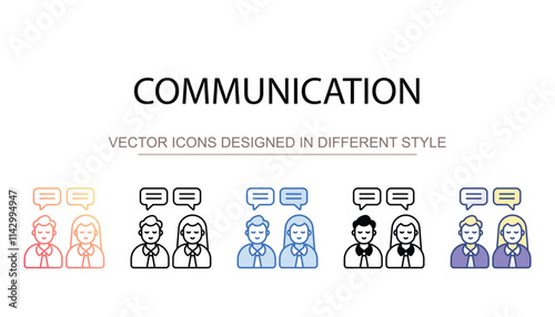 Communication icon design with white background stock illustration