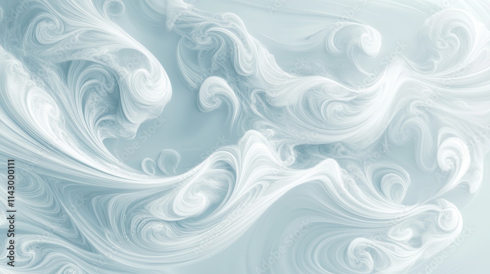 Abstract Swirling White and Blue Hues Flowing Design Abstract Swirling White and Blue Hues Flowing Design