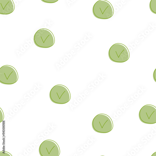 White Background With Green Check Mark