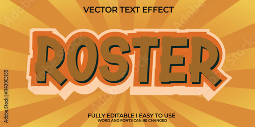 Vector 3D Editable Text Effect