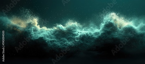 Wallpaper Mural A mesmerizing digital depiction of swirling clouds with ethereal glowing highlights. Torontodigital.ca