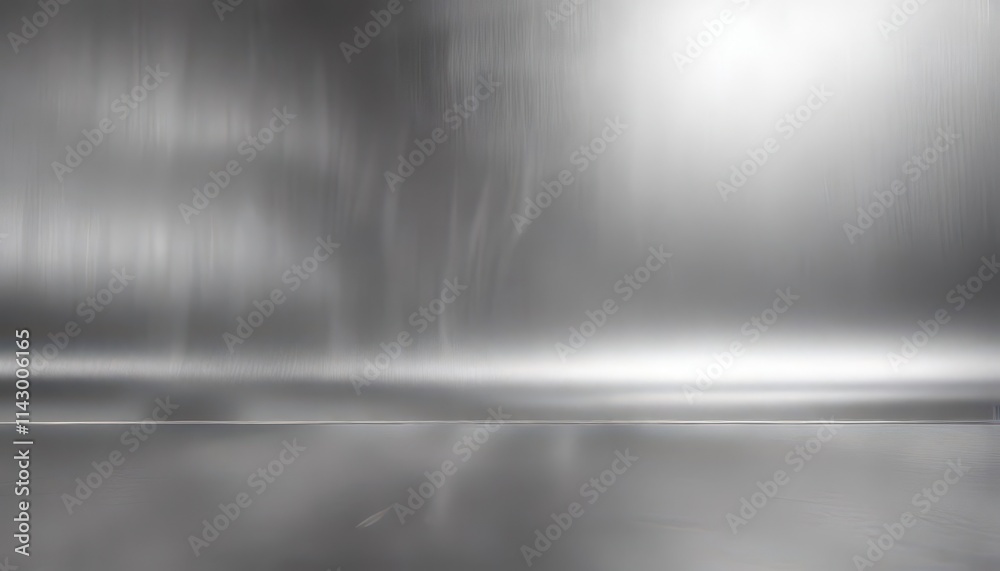 Fototapeta premium Abstract metallic backdrop, silver, brushed texture , wall, smooth, image