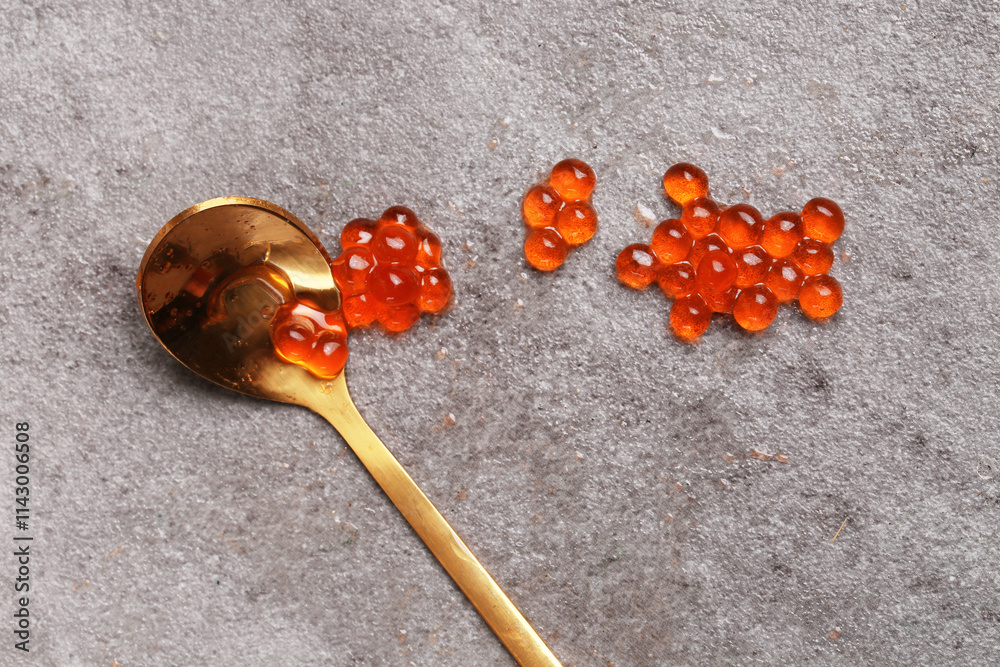 gold boat with red caviar gold boat with red caviar