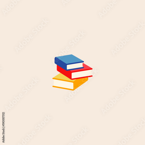 Stack of Books icon flat vector design.