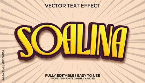 Vector 3D Editable Text Effect