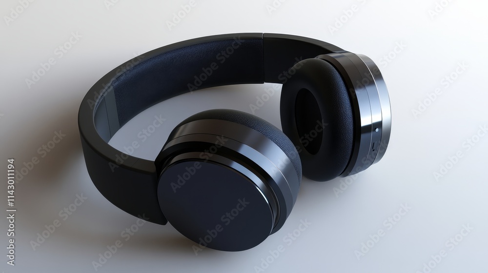 Isolated headphones resting on a clean white surface, showcasing their sleek design and modern aesthetics. Isolated headphones resting on a clean white surface, showcasing their sleek design and modern aesthetics.