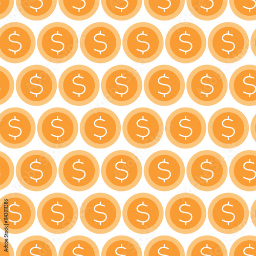 Multiple Orange Circles With Dollar Signs