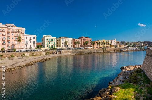 The beach of il Pirgo, Civitavecchia, Lazio, Italy