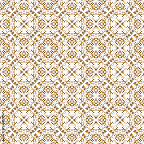 Seamless Classic Baroque-Inspired Floral Design