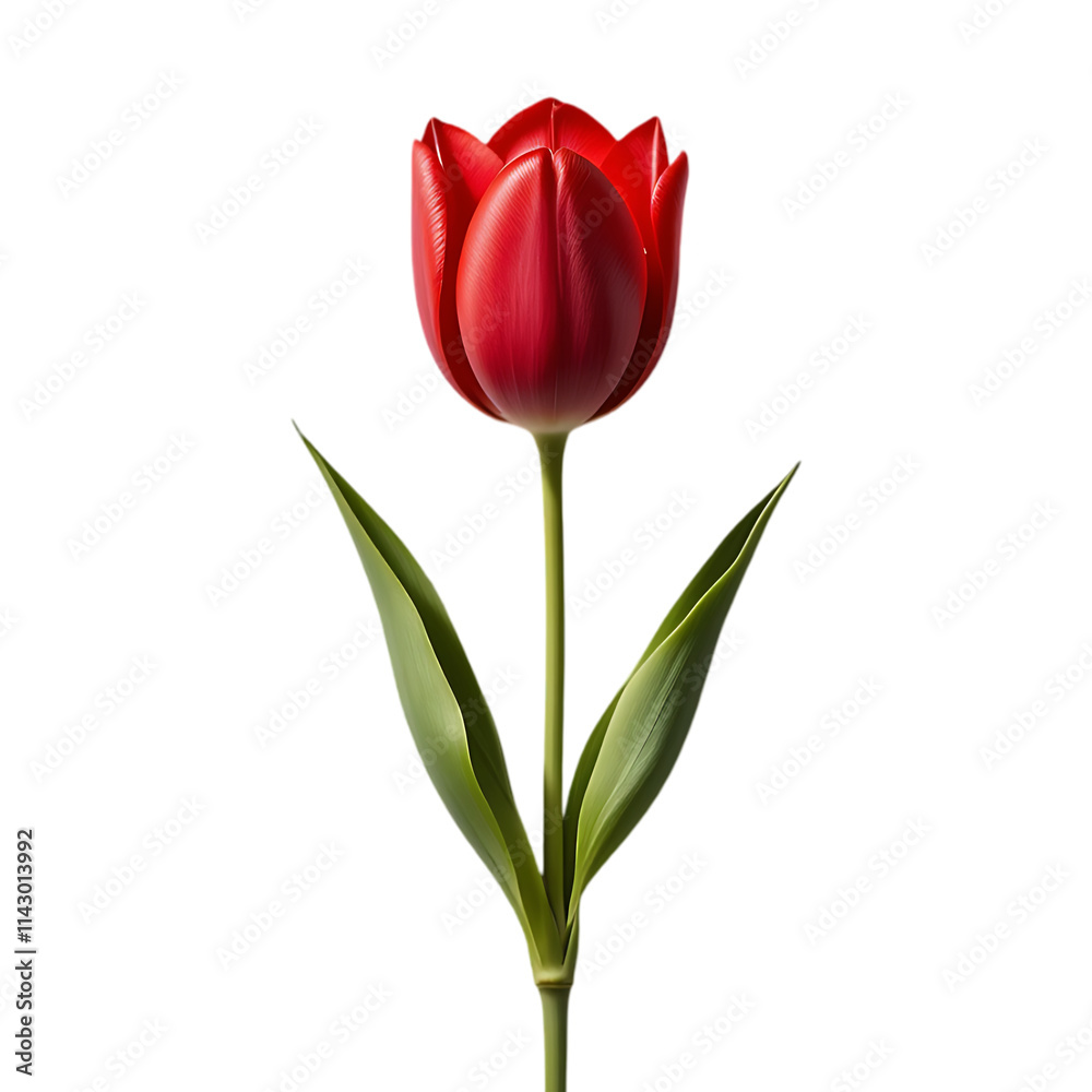 Elegant Classic Red Tulips in Full Bloom Elegant Classic Red Tulips in Full Bloom