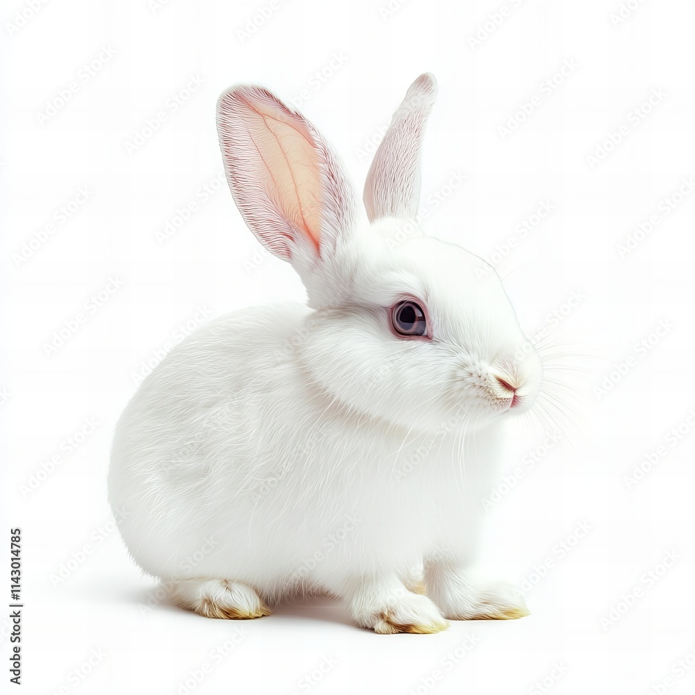 white rabbit on white background white rabbit on white background