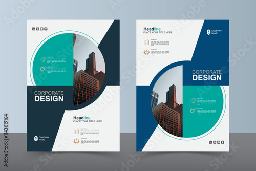Modern Layout Flyer. Corporate Book Cover Design, EPS Vector Template. Can be Adapt to Brochure, Annual Report, Magazine, Business Presentation, Poster, flyer, Banner, Website