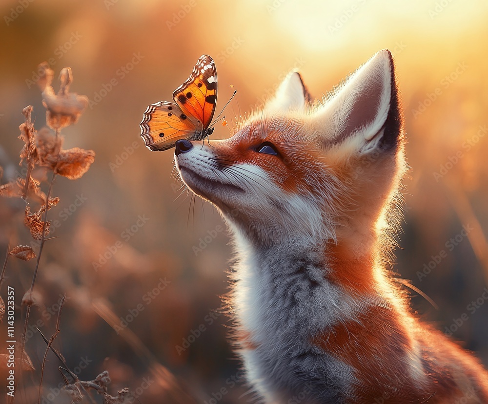 Fototapeta premium red fox cub