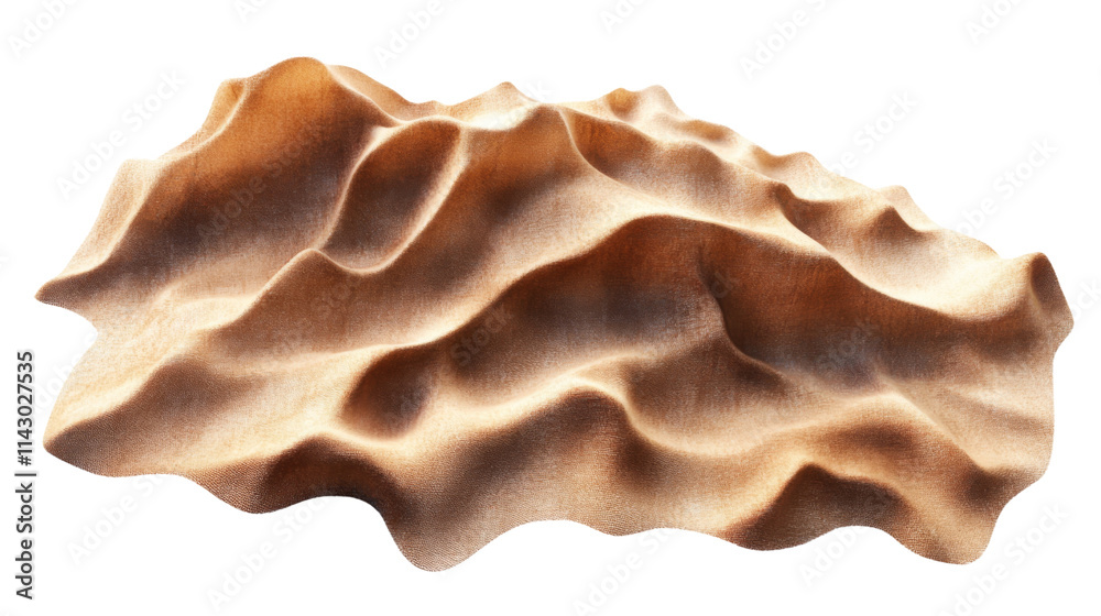 Desert sand, transparent background